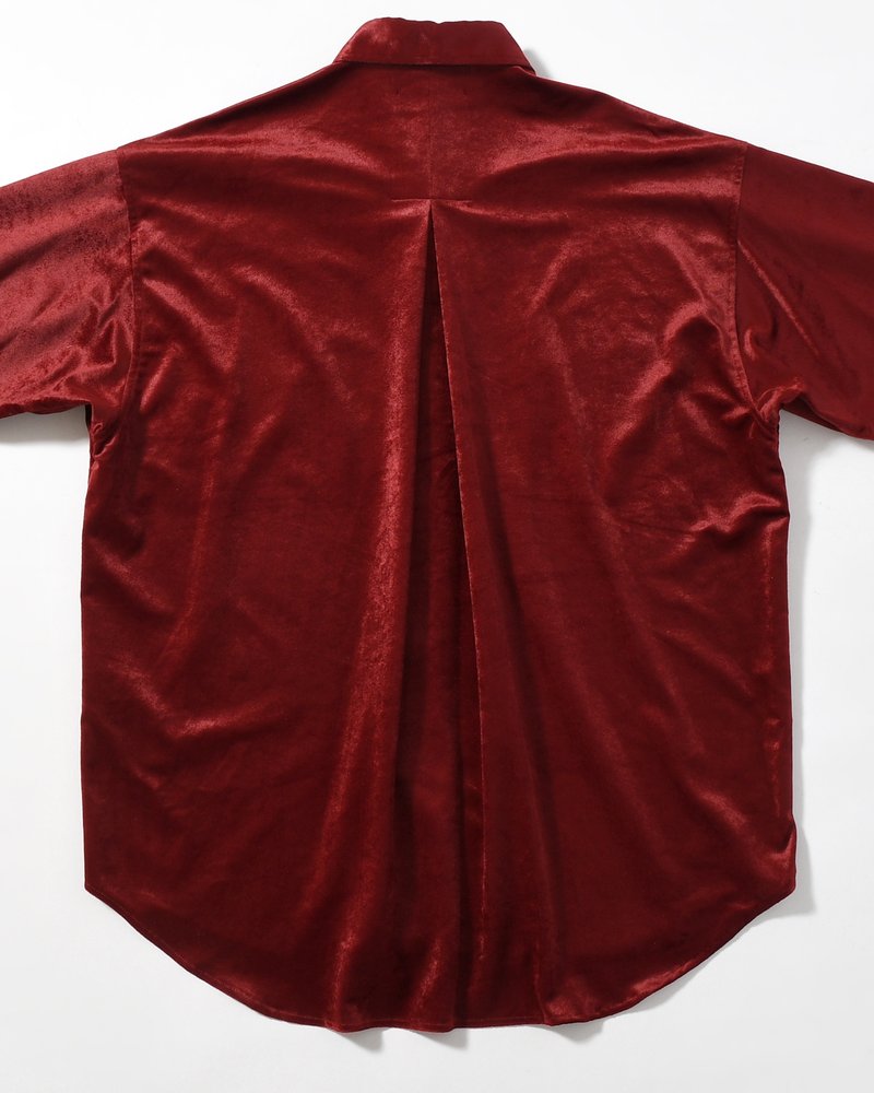 SOFT VELOUR SHIRT -RED-