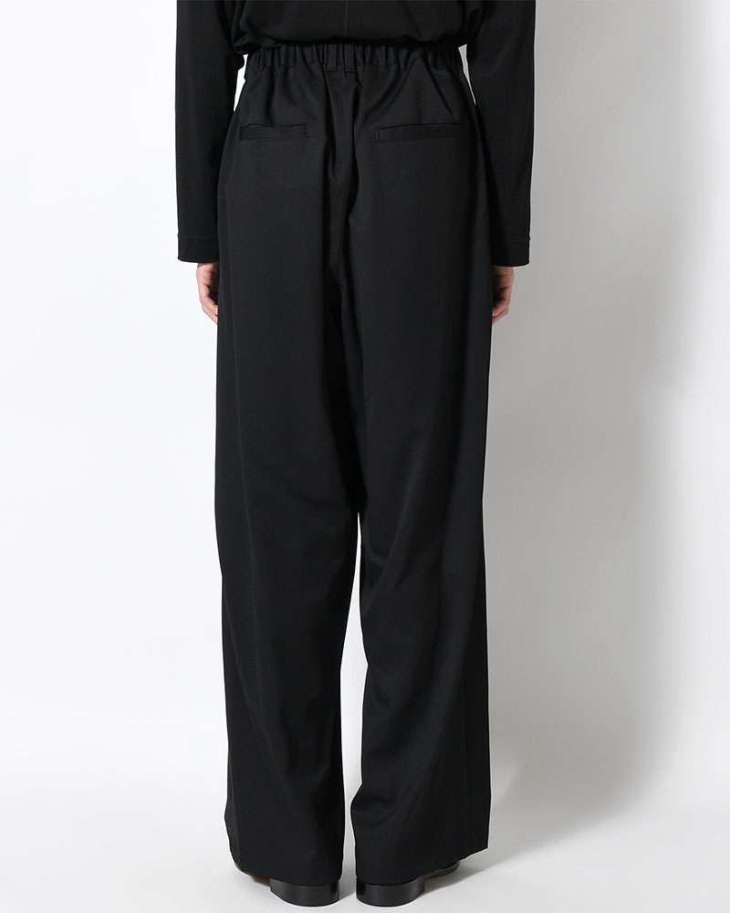 2TUCK WIDE EASY PANTS -BLACK-