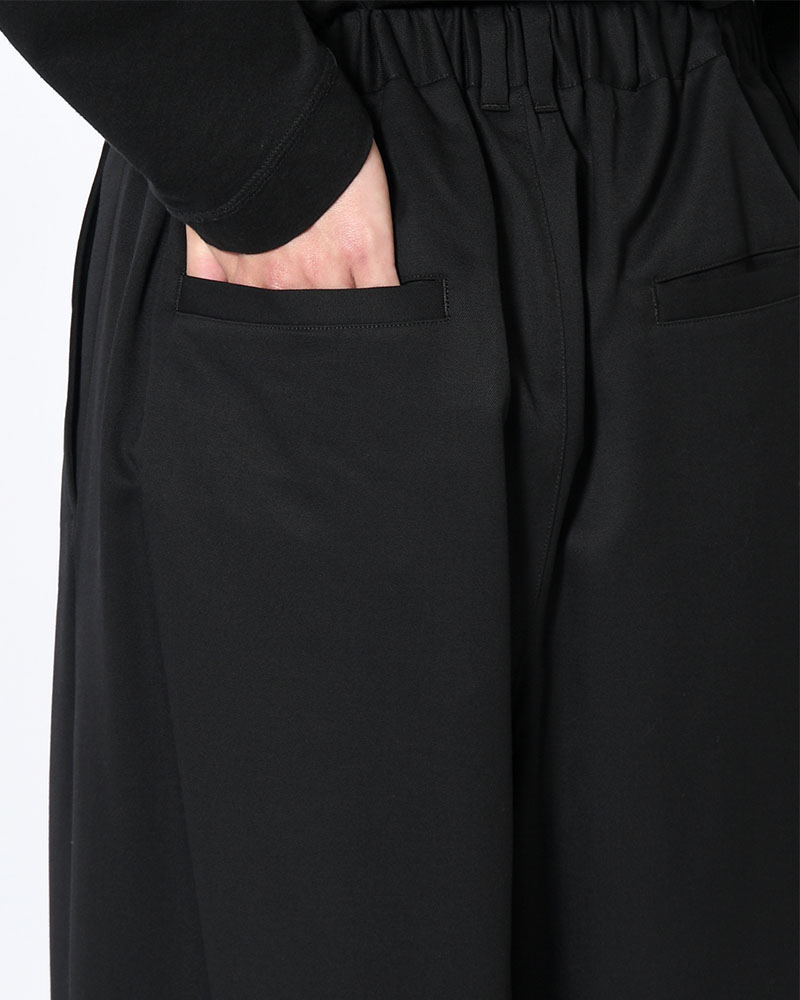 2TUCK WIDE EASY PANTS -BLACK-