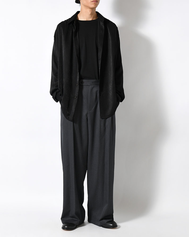 2TUCK WIDE EASY PANTS -GRAY-