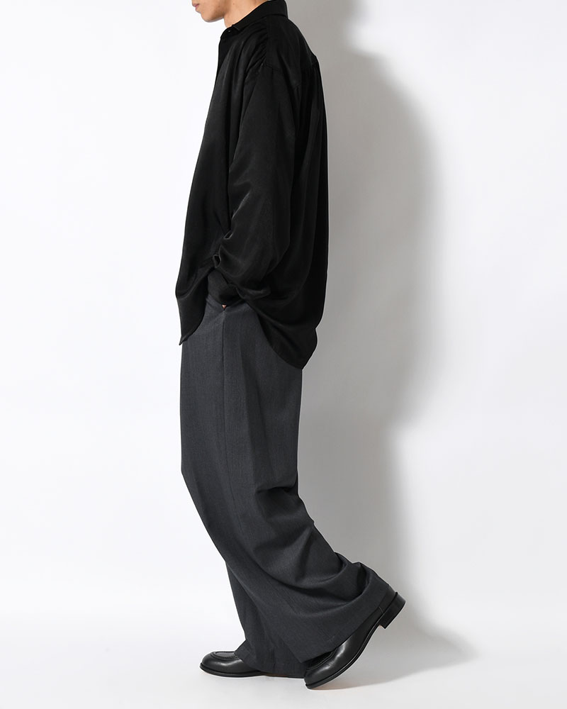 2TUCK WIDE EASY PANTS -GRAY-