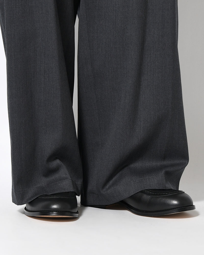 2TUCK WIDE EASY PANTS -GRAY-