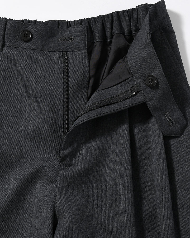 2TUCK WIDE EASY PANTS -GRAY-