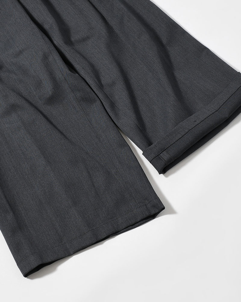 2TUCK WIDE EASY PANTS -GRAY-