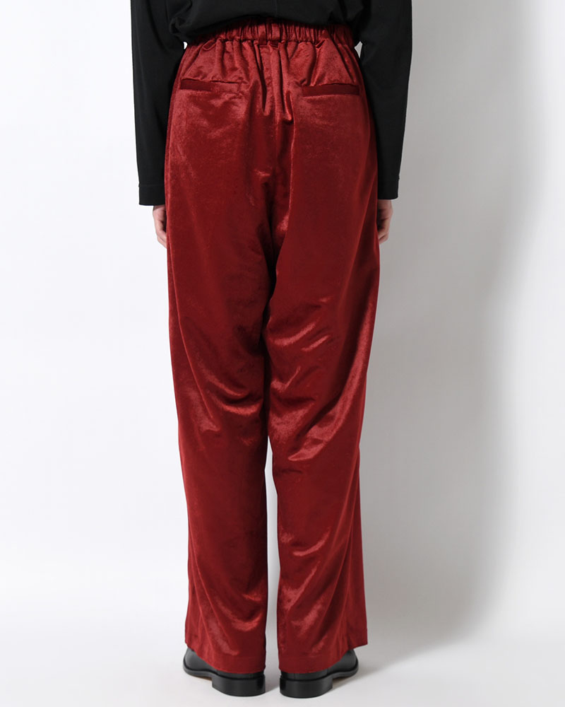 SOFT VELOUR WIDE PANTS -RED-