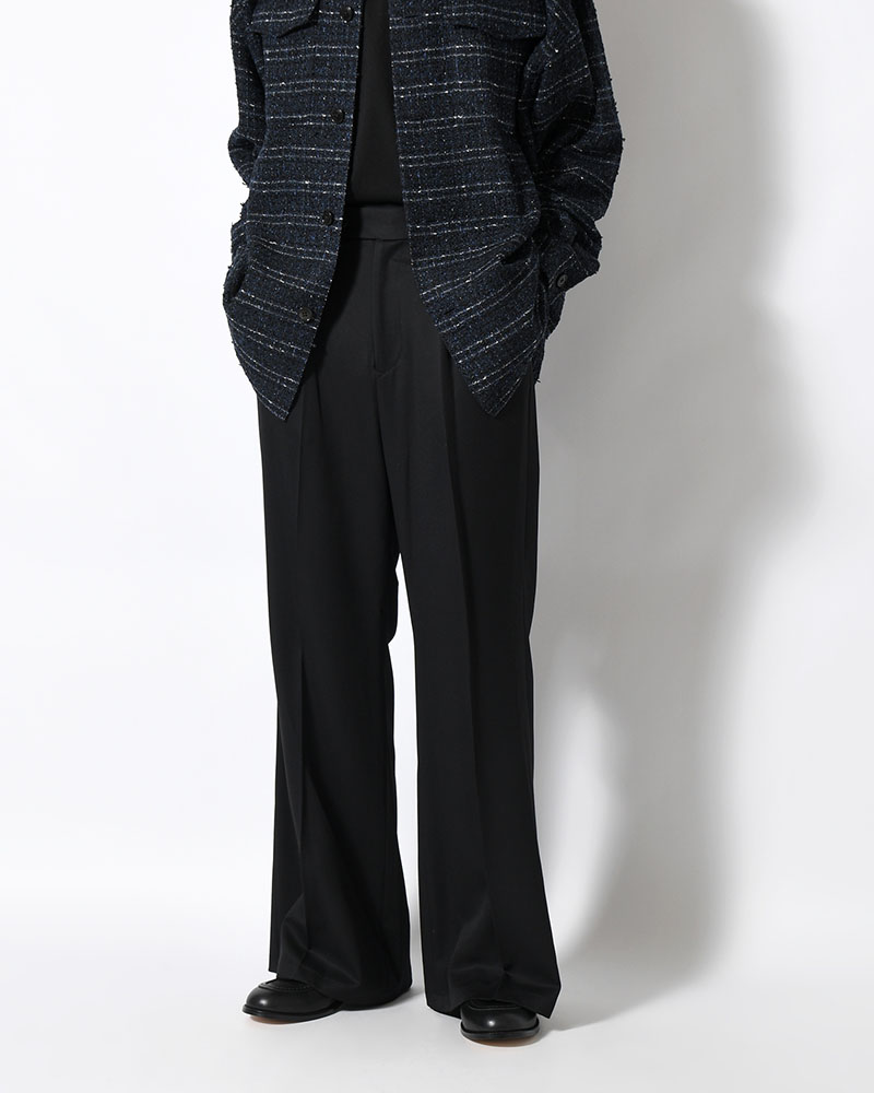 FLUID FLARE PANTS -BLACK-