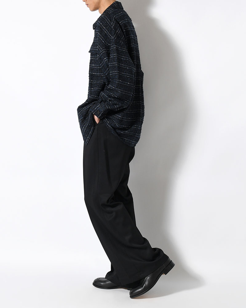 FLUID FLARE PANTS -BLACK-