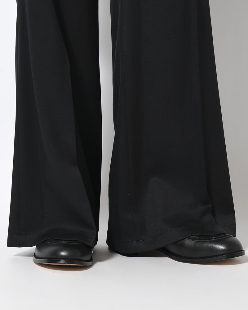 FLUID FLARE PANTS -BLACK-