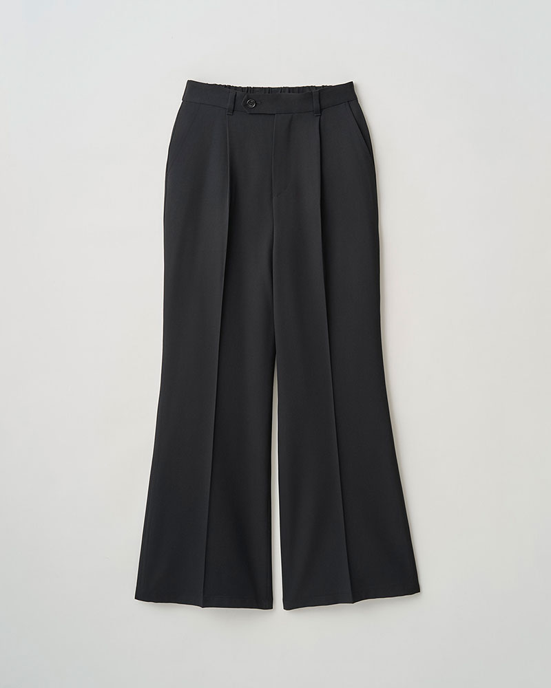 FLUID FLARE PANTS -BLACK-