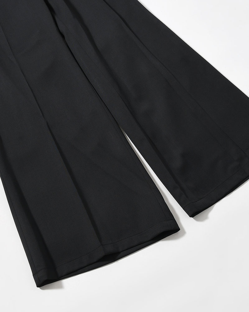 FLUID FLARE PANTS -BLACK-