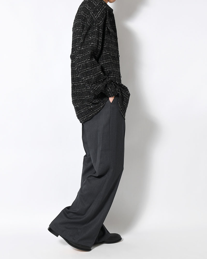 FLUID FLARE PANTS -GRAY-