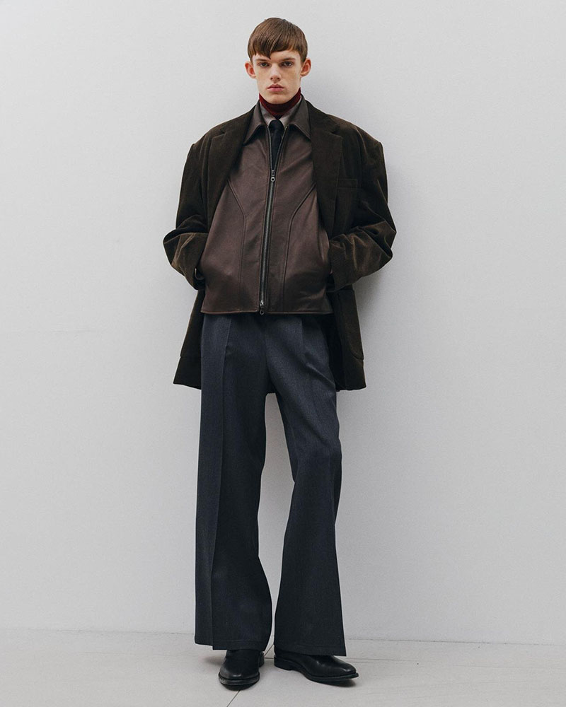 FLUID FLARE PANTS -GRAY-