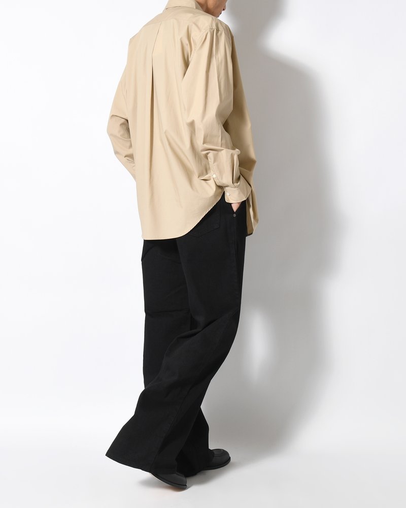 FORMED WIDE DENIM(ONE WASH) -BLACK-