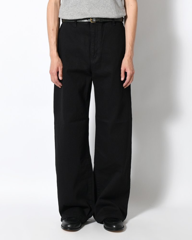 FORMED WIDE DENIM(ONE WASH) -BLACK-