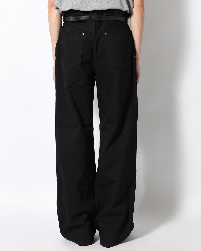 FORMED WIDE DENIM(ONE WASH) -BLACK-