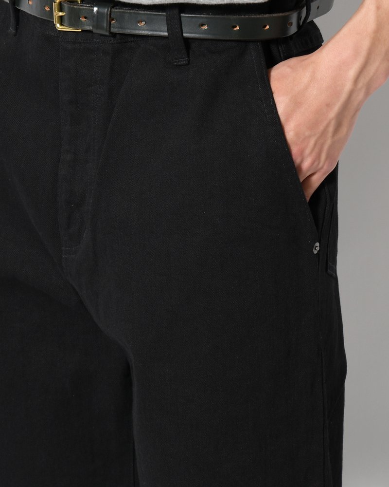 FORMED WIDE DENIM(ONE WASH) -BLACK-