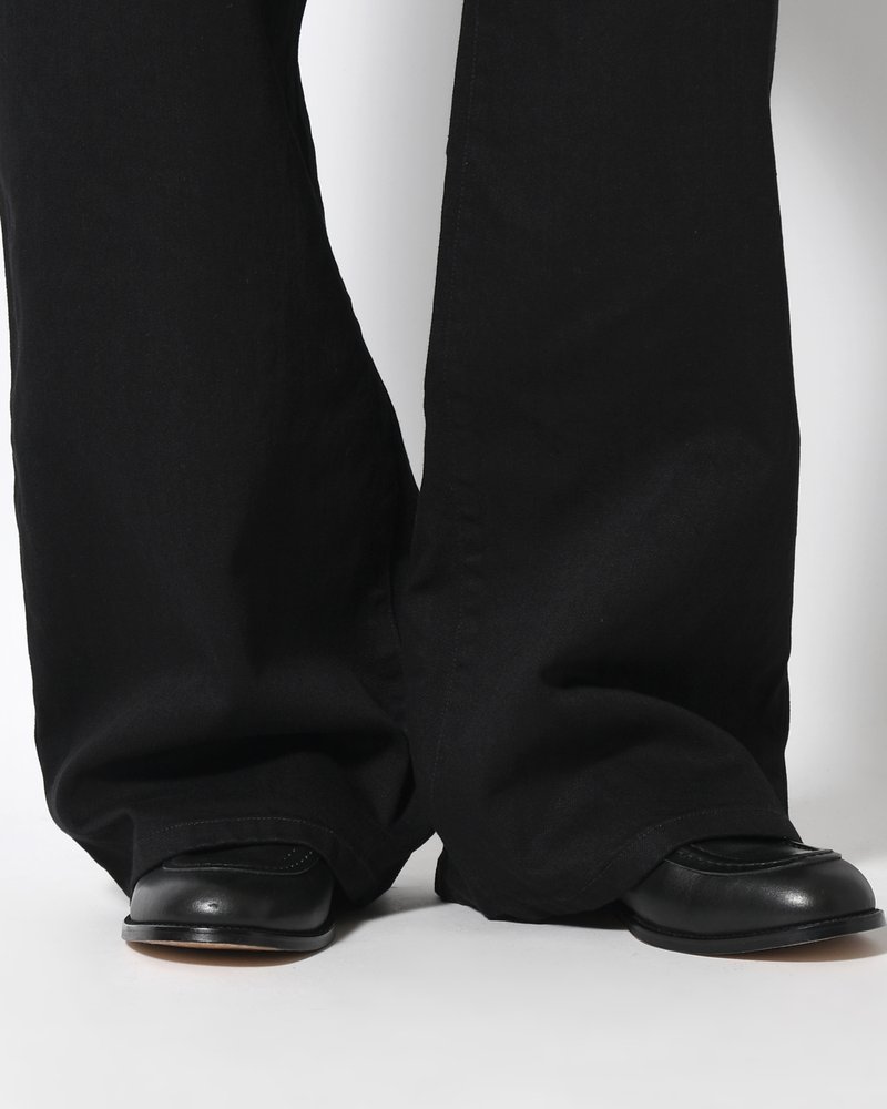 FORMED WIDE DENIM(ONE WASH) -BLACK-