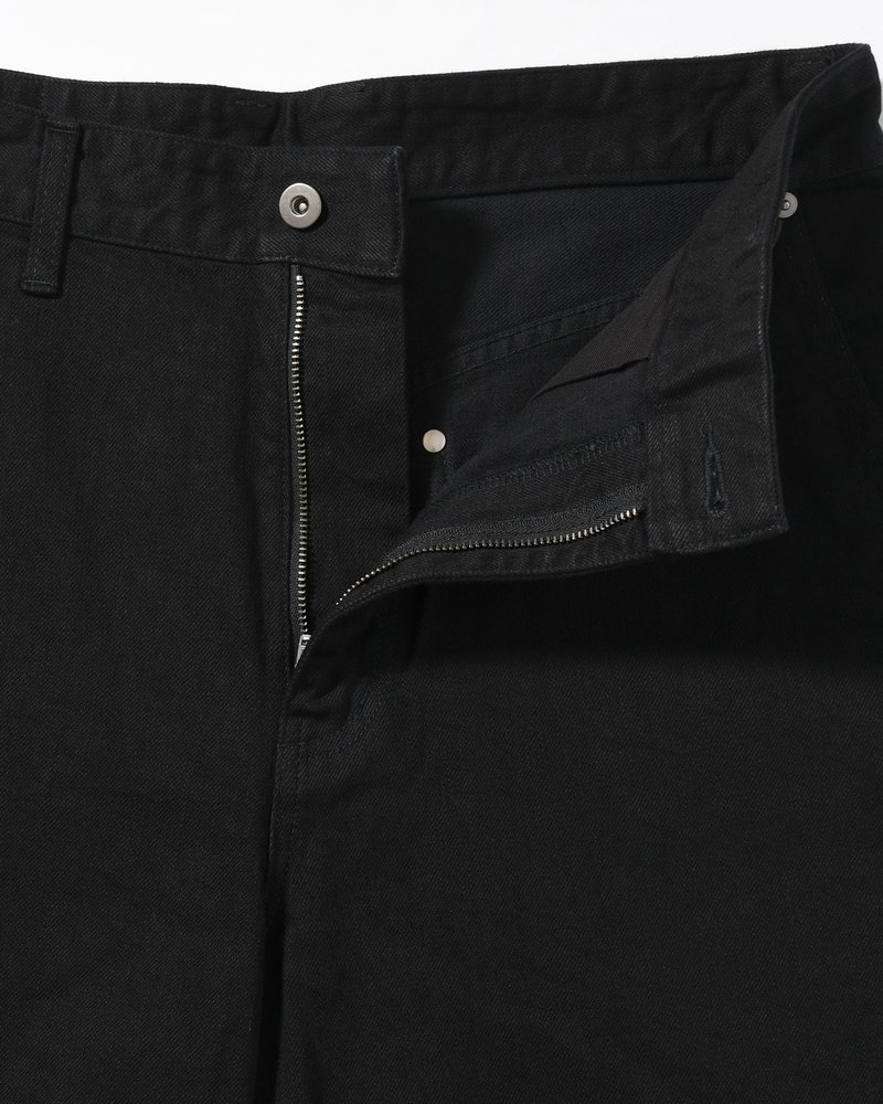 FORMED WIDE DENIM(ONE WASH) -BLACK-