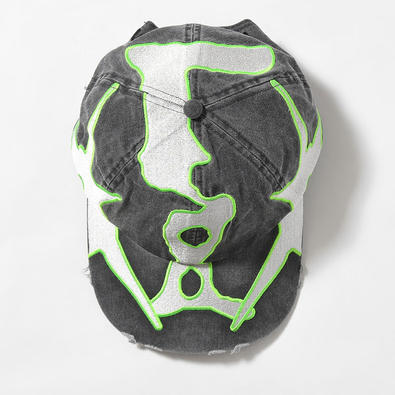 THIRTY THREE AND A THIRD BASEBALL CAP -BLACK WASH/SHARP GREEN-