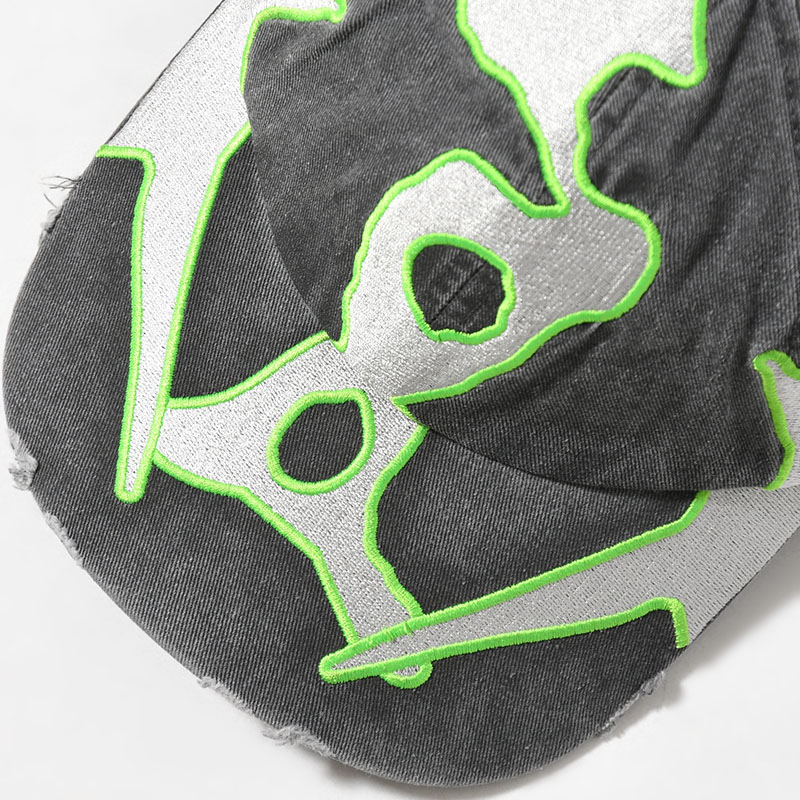 THIRTY THREE AND A THIRD BASEBALL CAP -BLACK WASH/SHARP GREEN-