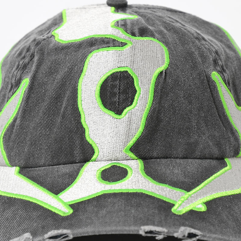 THIRTY THREE AND A THIRD BASEBALL CAP -BLACK WASH/SHARP GREEN-