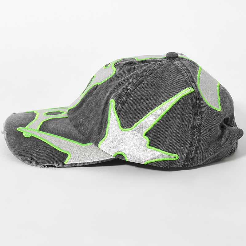 THIRTY THREE AND A THIRD BASEBALL CAP -BLACK WASH/SHARP GREEN-