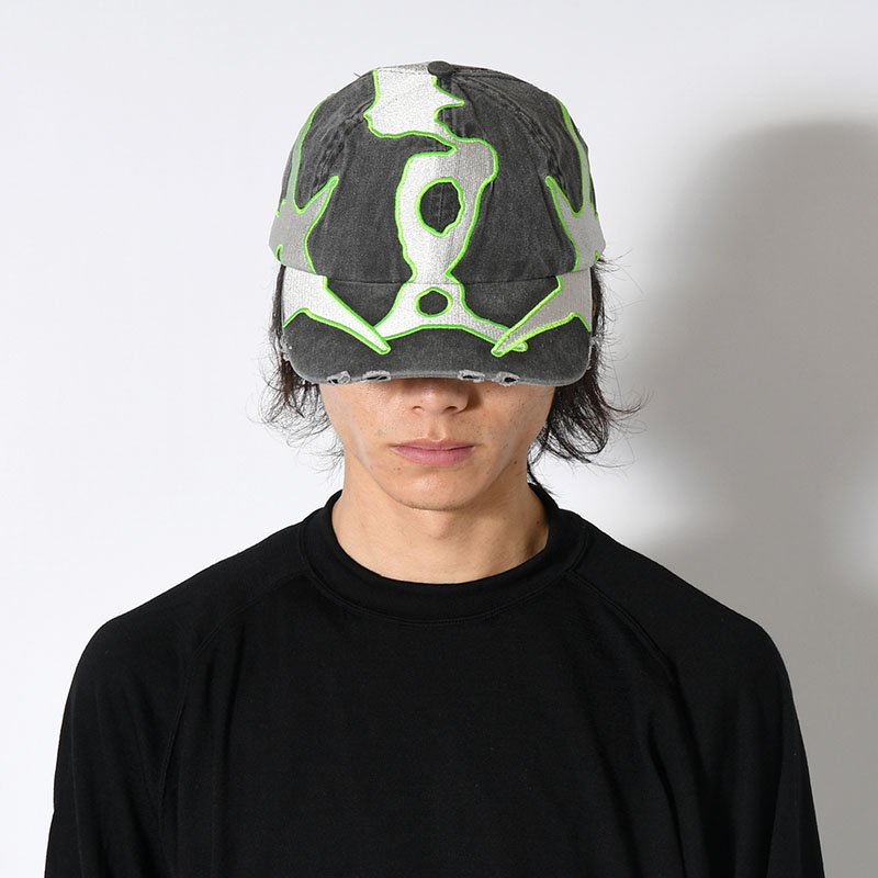 THIRTY THREE AND A THIRD BASEBALL CAP -BLACK WASH/SHARP GREEN-