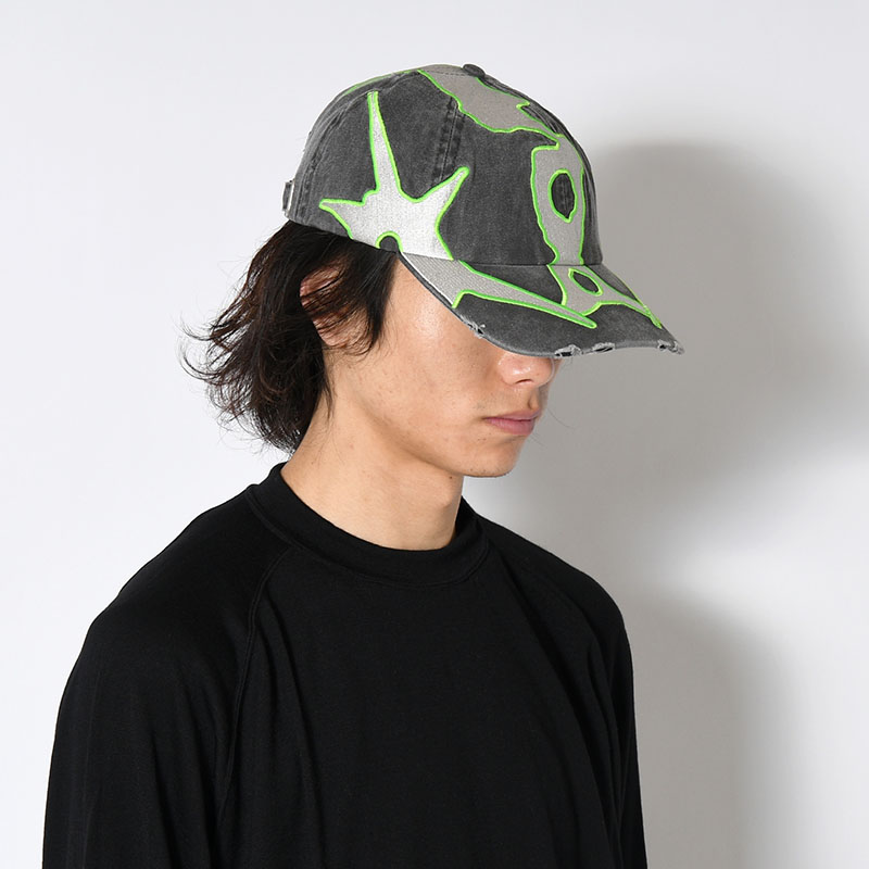 THIRTY THREE AND A THIRD BASEBALL CAP -BLACK WASH/SHARP GREEN-