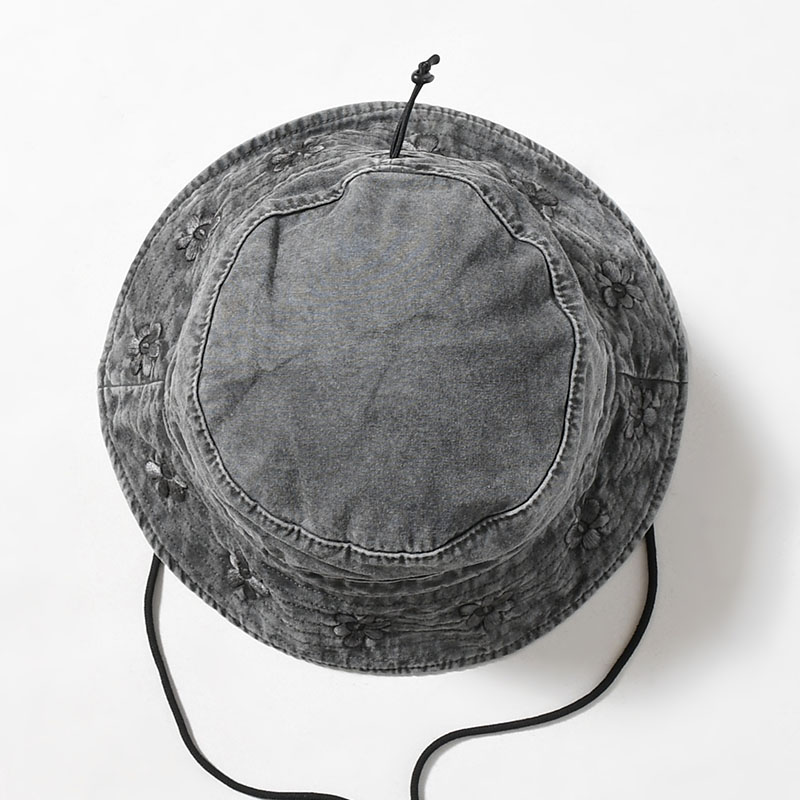 GESTURES SUN HAT -BLACK WASH-