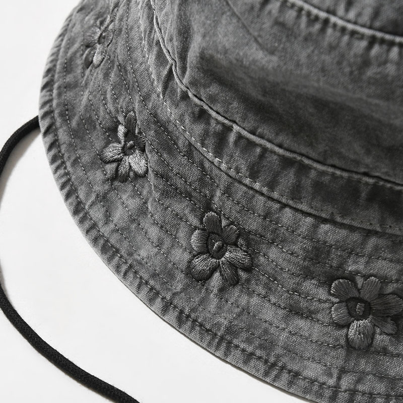 GESTURES SUN HAT -BLACK WASH-