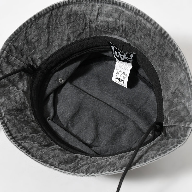 GESTURES SUN HAT -BLACK WASH-