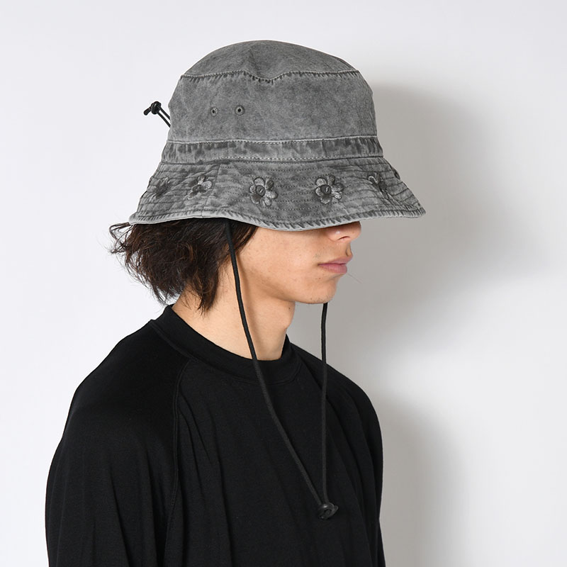 GESTURES SUN HAT -BLACK WASH-