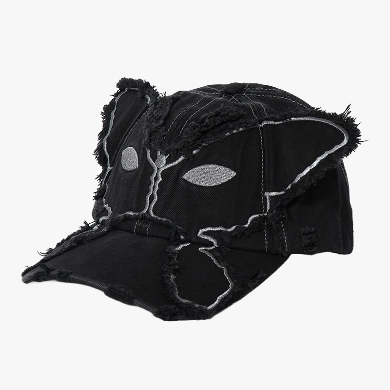 ALIEN KISS WINGED BASEBALL CAP -BLACK-