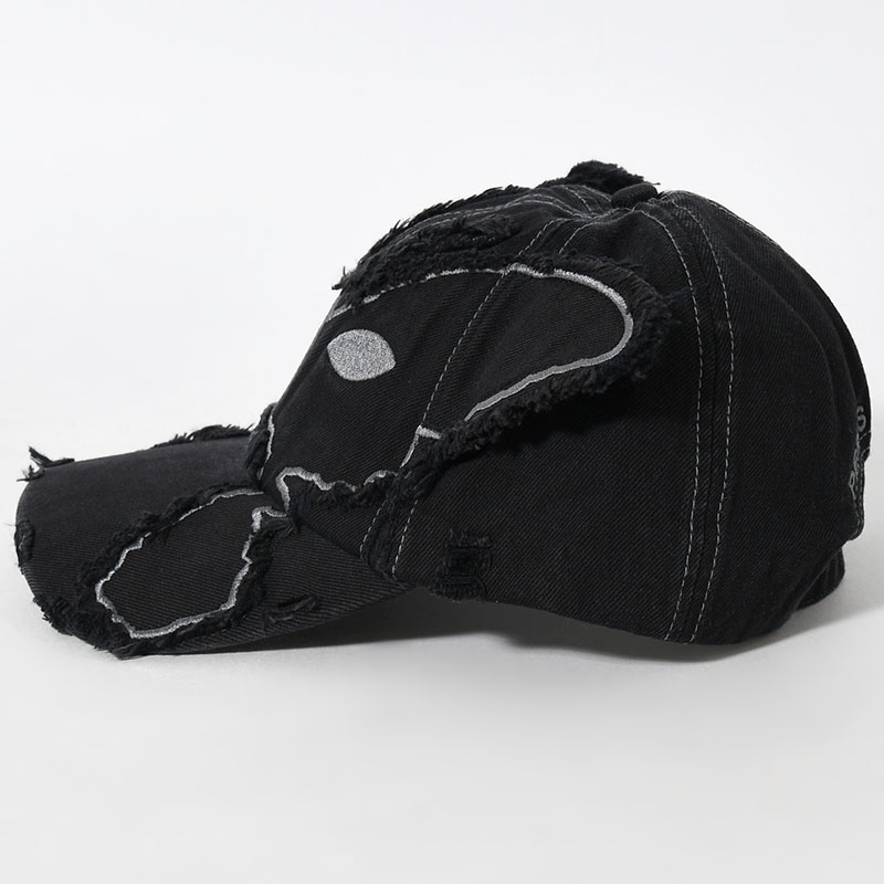 ALIEN KISS WINGED BASEBALL CAP -BLACK-