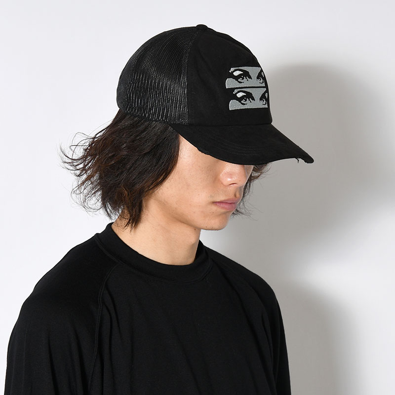 STACKS ON TRUCKER CAP -BLACK-