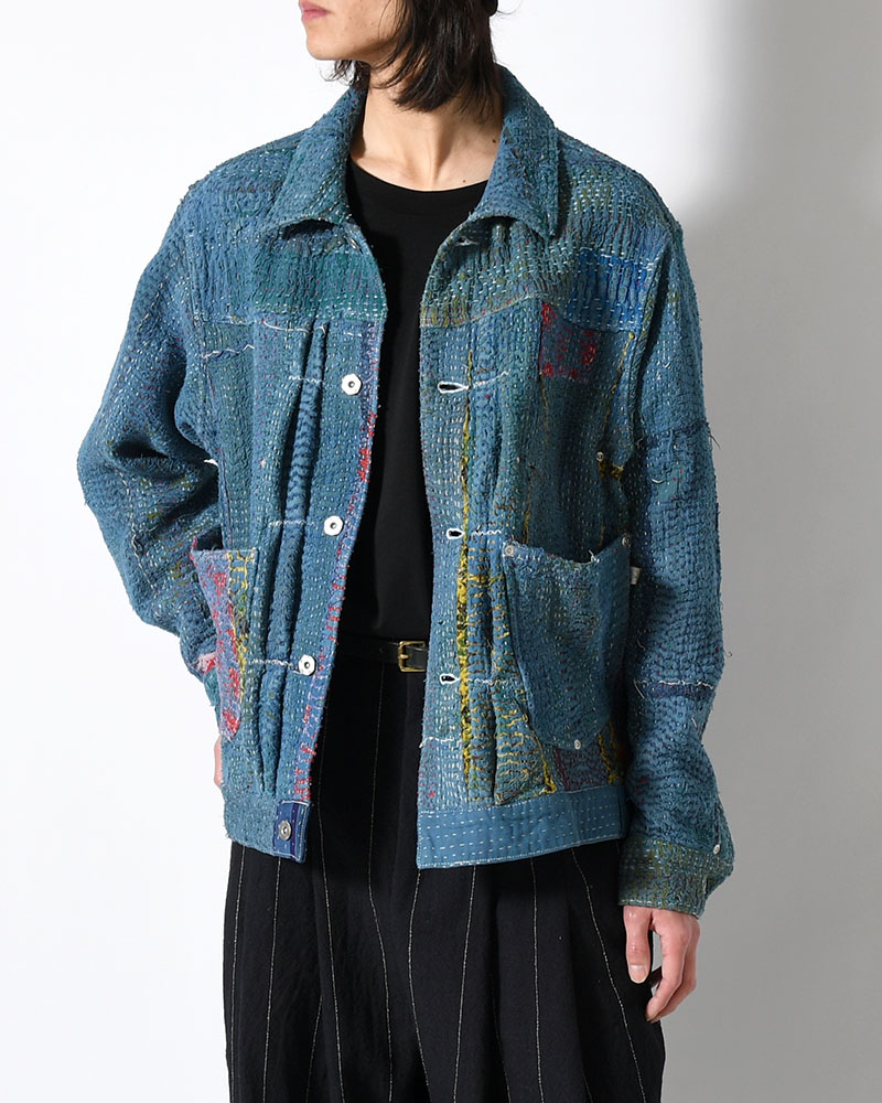 KANTHA QUILT TYPE-2.5 size:2 -INDIGO-