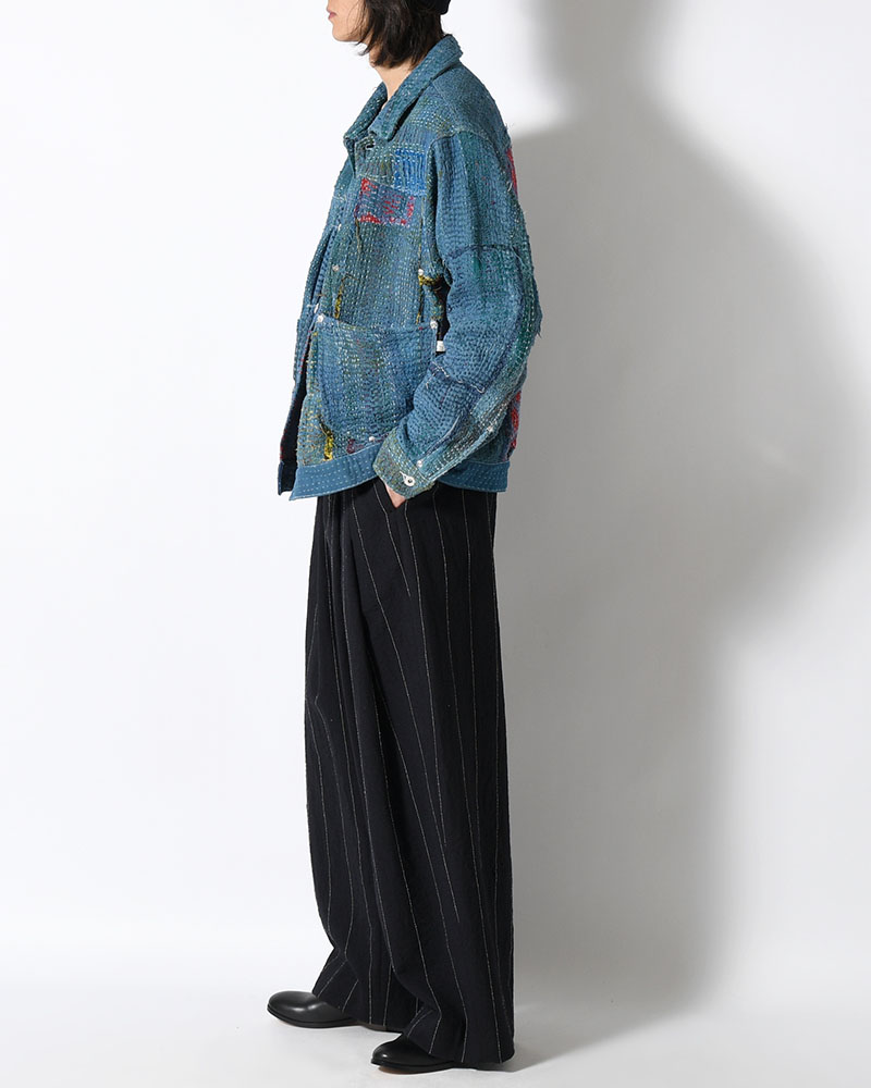 KANTHA QUILT TYPE-2.5 size:2 -INDIGO-