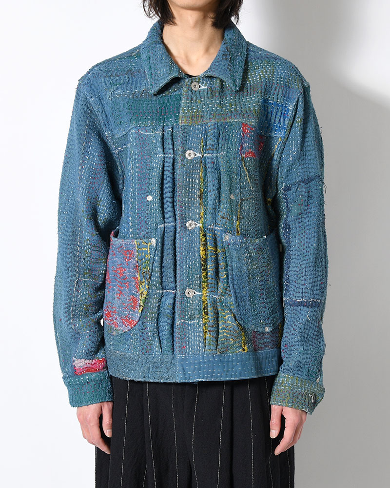 KANTHA QUILT TYPE-2.5 size:2 -INDIGO-