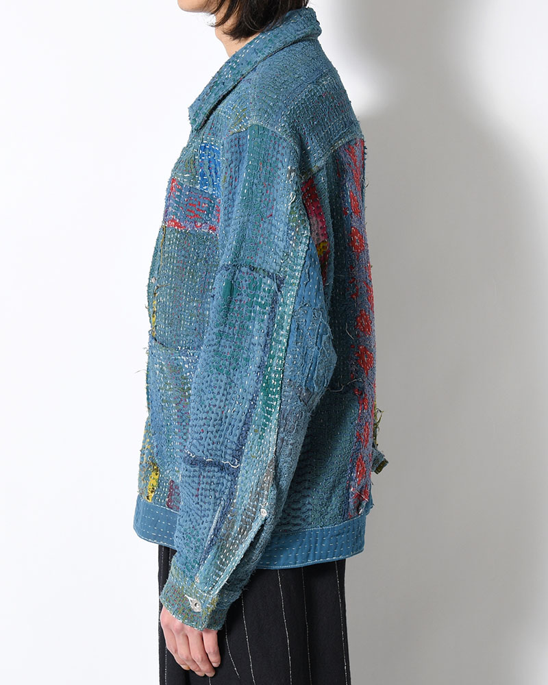 KANTHA QUILT TYPE-2.5 size:2 -INDIGO-