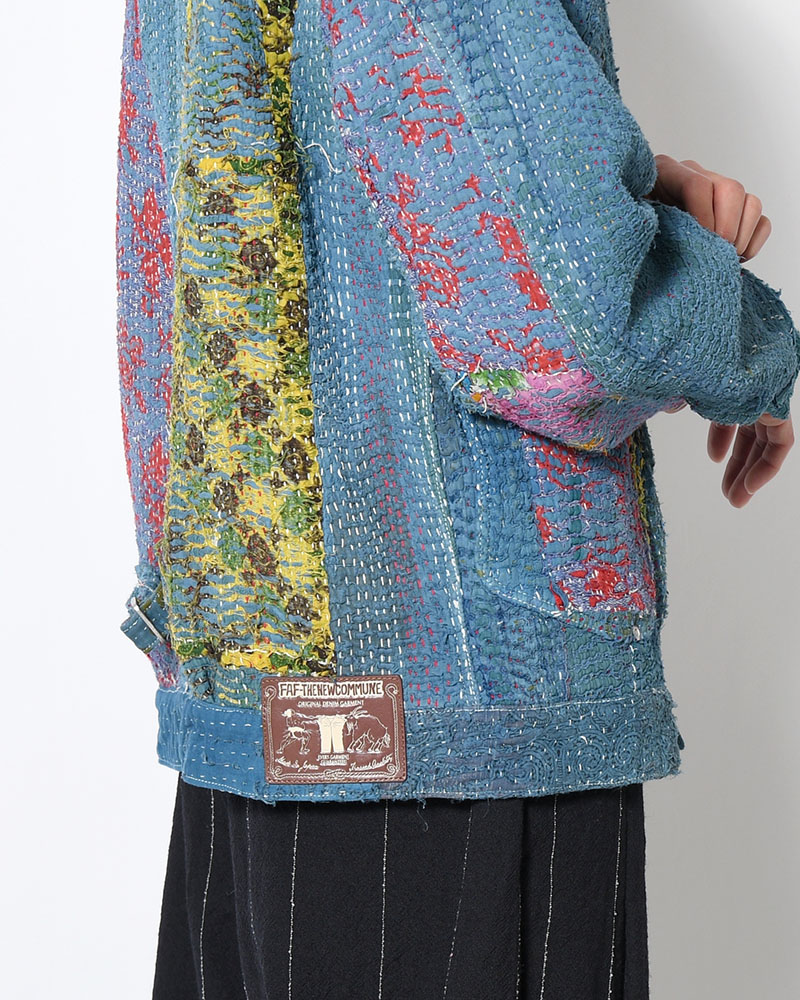 KANTHA QUILT TYPE-2.5 size:2 -INDIGO-