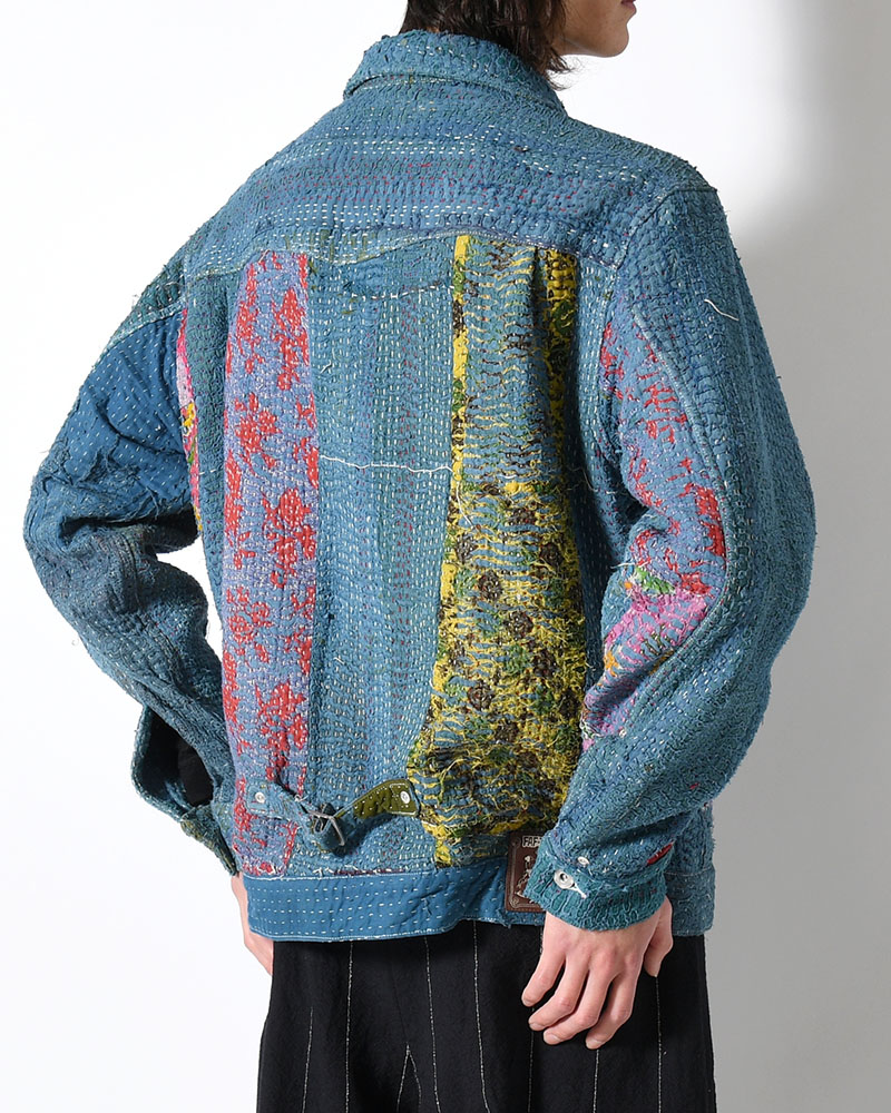 KANTHA QUILT TYPE-2.5 size:2 -INDIGO-