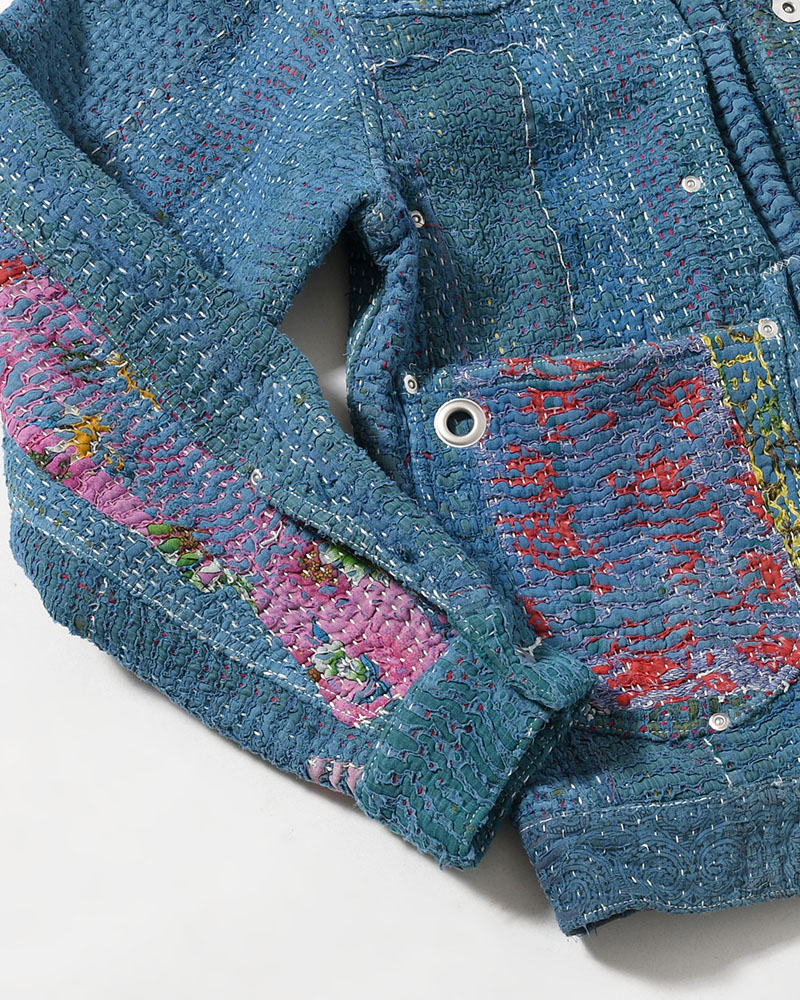 KANTHA QUILT TYPE-2.5 size:2 -INDIGO-