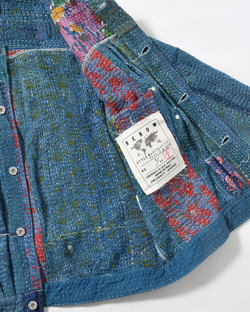 KANTHA QUILT TYPE-2.5 size:2 -INDIGO-