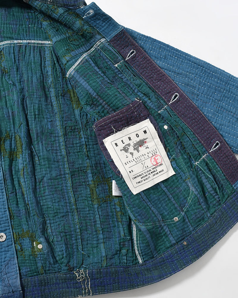 KANTHA QUILT TYPE-2.5 size:3 -INDIGO-