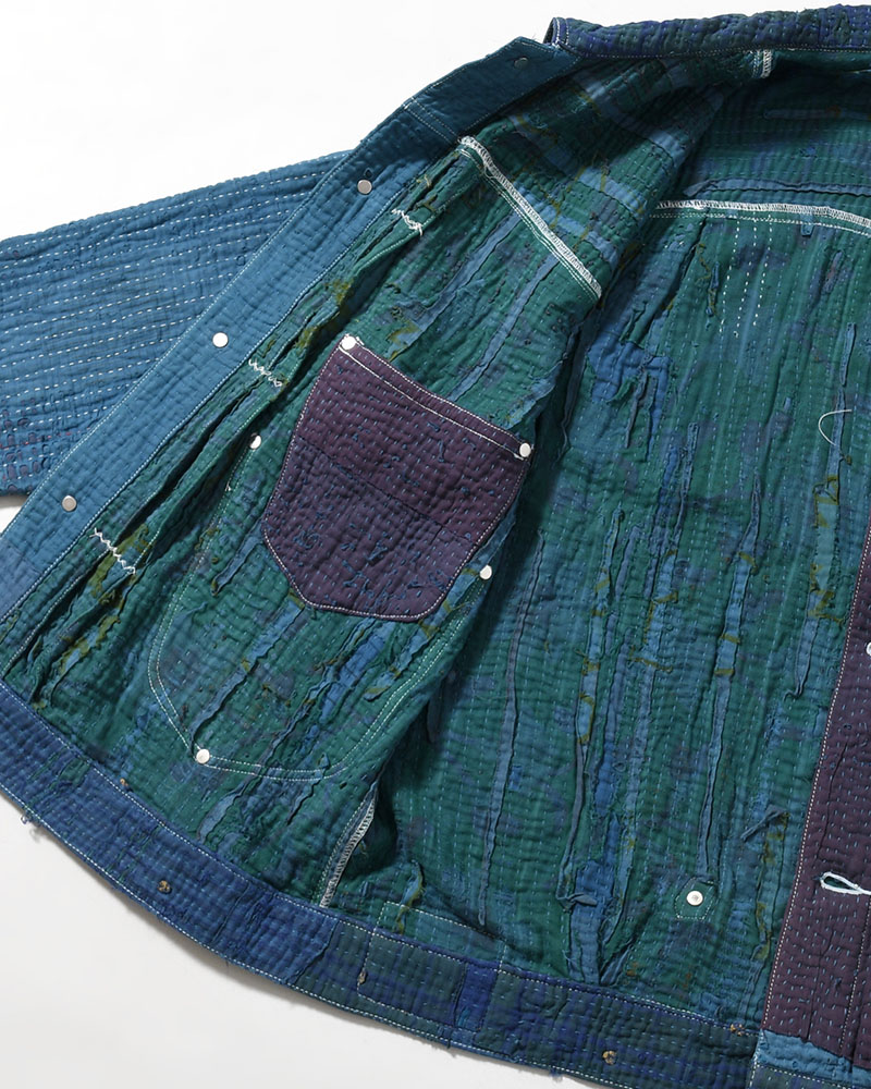 KANTHA QUILT TYPE-2.5 size:3 -INDIGO-