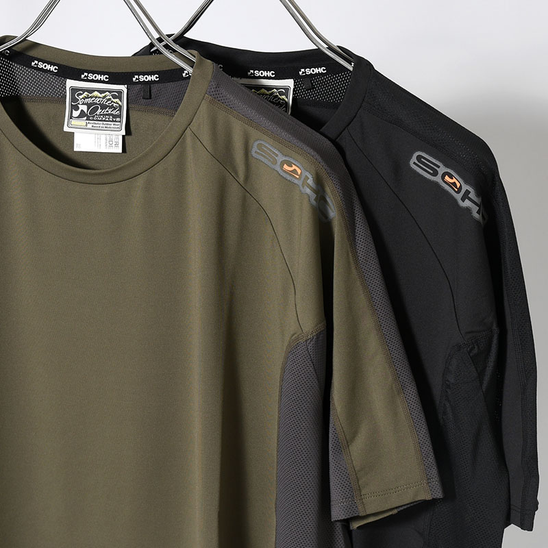 MESH PANEL HIKIN T-SHIRT -2.COLOR-