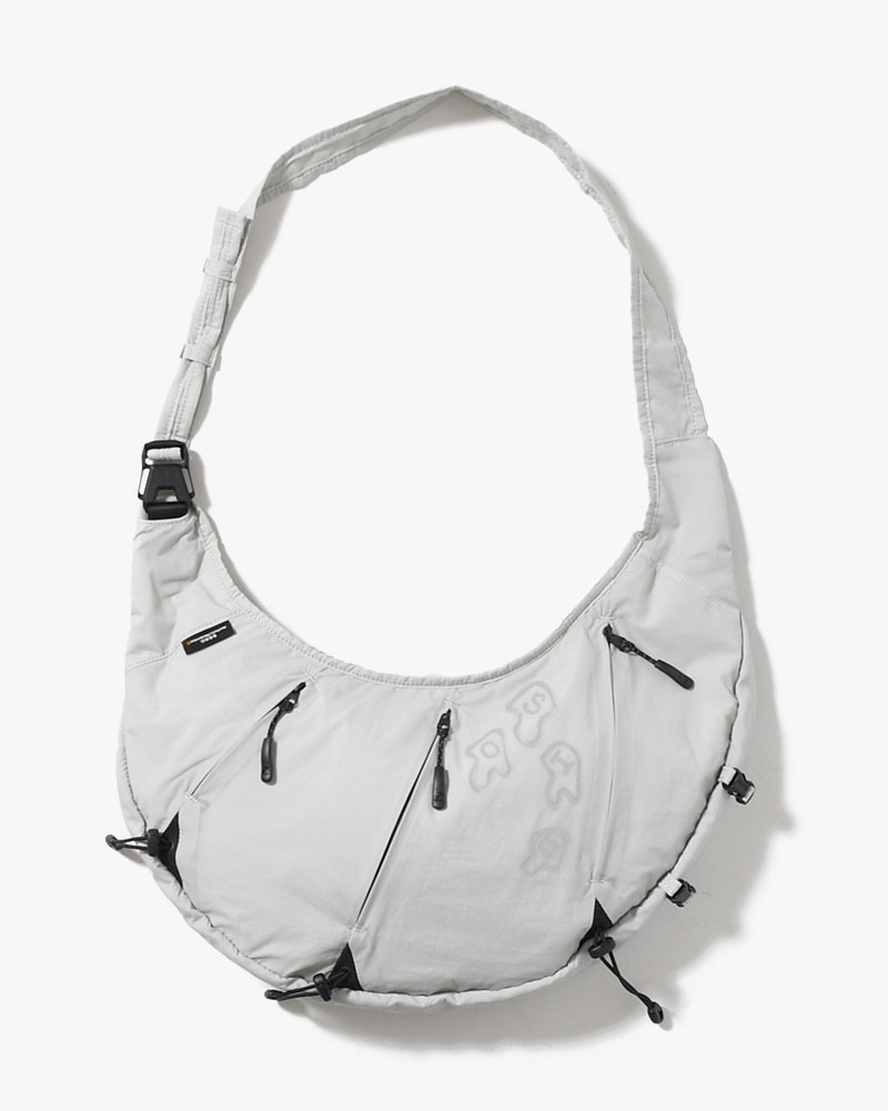 SOHC MUSHROOM ZIPPER BELT SLING BAG -GREY-
