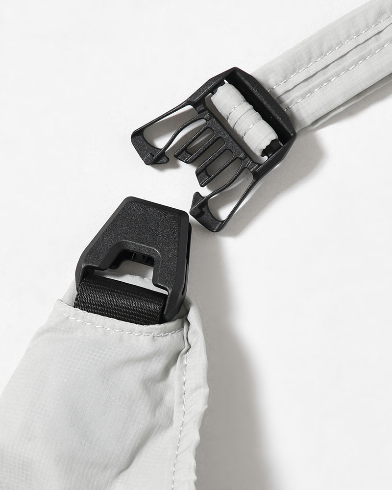 SOHC MUSHROOM ZIPPER BELT SLING BAG -GREY-