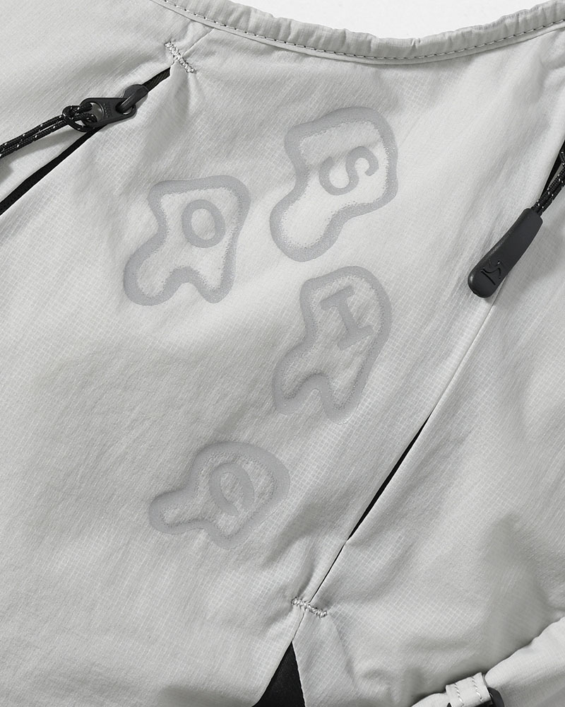 SOHC MUSHROOM ZIPPER BELT SLING BAG -GREY-