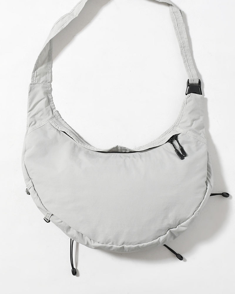 SOHC MUSHROOM ZIPPER BELT SLING BAG -GREY-